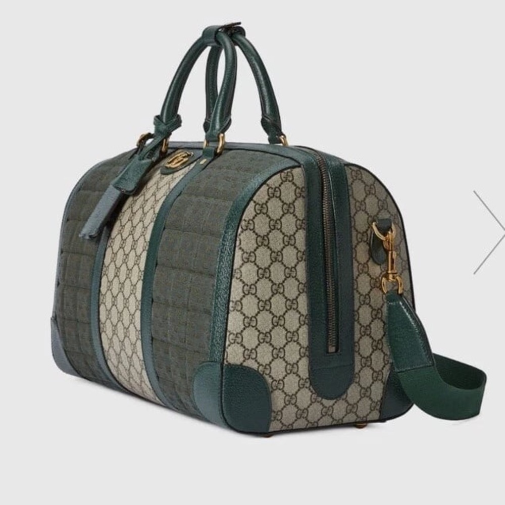 Authentic NEW GUCCI savoy GG men’s travel duffle bag with strap - Picture 4 of 15